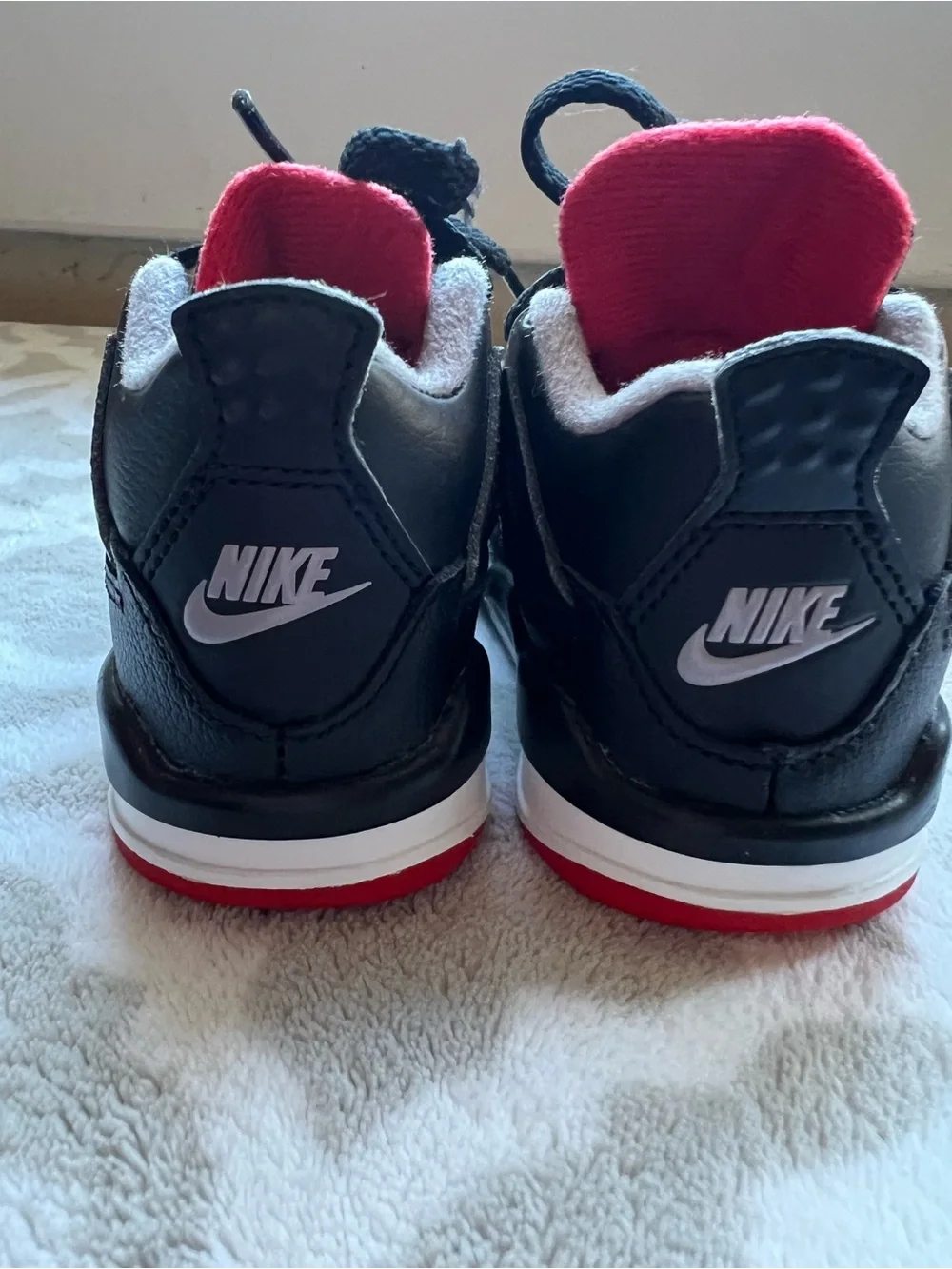 Jordan Toddler Black Sneakers with Red Accents